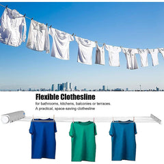 Retracting Clothesline 5 Line 18m Hanging Clothes Space Hanger