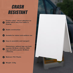 Double Side Sidewalk A-frame Sign Sandwich Board holds Graphic Plastic Panels