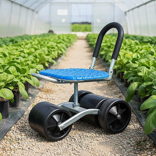 Gardening Seat Portable Height Adjustable Folding Stool With Kneeling Pad For Comfortable Garden Work