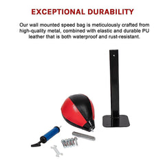 Speed Bag Boxing Punching Bag Wall Mount Reflex Training