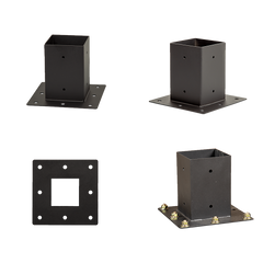 Roof Pergola Gazebo Shed Matte Black Steel Brackets DIY Kits