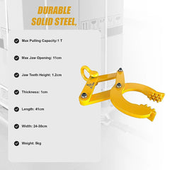Steel Single Scissor Pallet Puller Clamp 1 Ton Capacity Pallet Grabber
