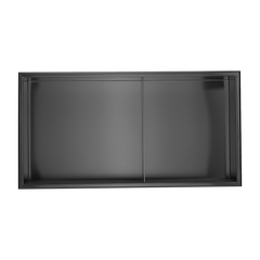 641 x 336 x 101mm Shower Niche Double Shelf Organizer No Tile Needed in Black