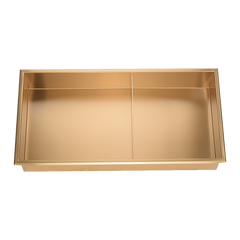 641 x 336 x 101mm Shower Niche Double Shelf Organizer No Tile Needed in Gold