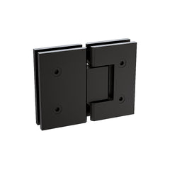180 Degree Brass Glass to Glass Shower Door Hinge in Black