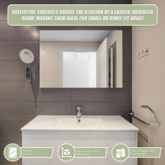 MIRROR Acrylic Sheet Perspex Sheet Panel 2pc/set 900mm x 600mm x 3mm
