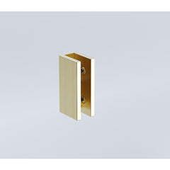 120x70cm Corner Frameless Shower Screen with Gold Brackets and SS Hinges, Round Handle