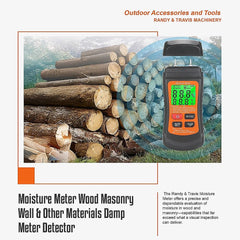 Moisture Meter Wood Masonry Wall & Other Materials Damp Meter Detector
