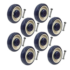 8 x 5" Diameter Wheels Nuts and Bolts included