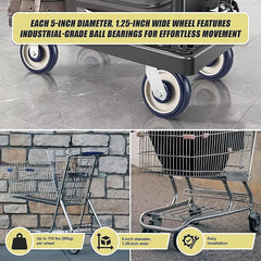 8 x 5" Diameter Wheels Nuts and Bolts included