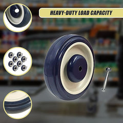 8 x 5" Diameter Wheels Nuts and Bolts included