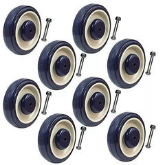 8 x 5" Diameter Wheels Nuts and Bolts included
