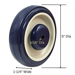8 x 5" Diameter Wheels Nuts and Bolts included