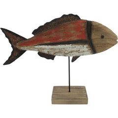 Handcrafted Fish On Base 30cm