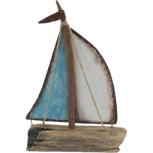Handcrafted Sailboat Ornament 35cm