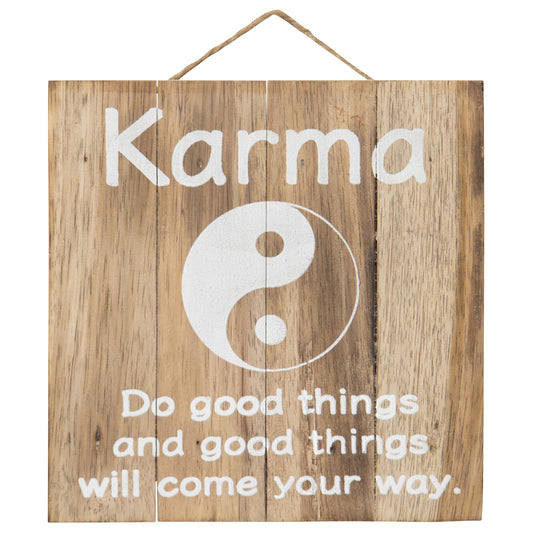 Handcrafted Karma Wall Art 20x20cm