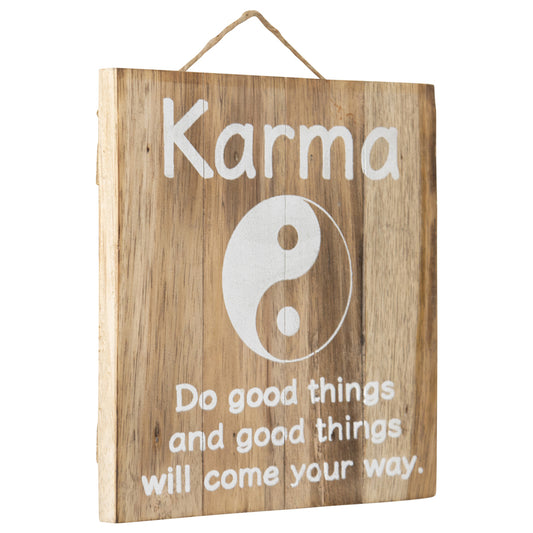 Handcrafted Karma Wall Art 20x20cm