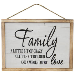 Handcrafted Family Crazy Love Framed Wall Art 30x40cm