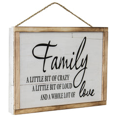 Handcrafted Family Crazy Love Framed Wall Art 30x40cm