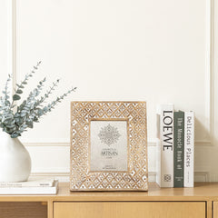 Handcrafted 5x7in 'Diamond Flower' Photoframe 29cm