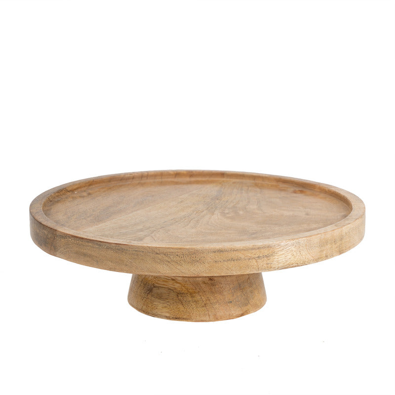 Handcrafted Mango Wood Classic Footed Cake Stand 30cm