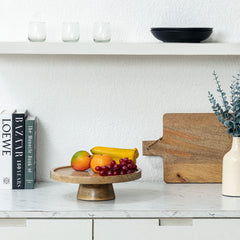 Handcrafted Mango Wood Classic Footed Cake Stand 30cm