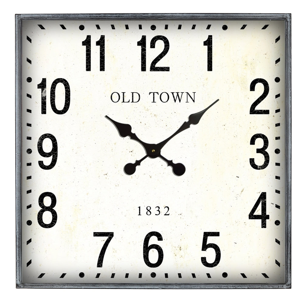 Square Iron Wall Clock 68cm