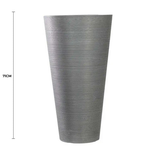 Decorative Large Modern Grey Round Planter 71cm