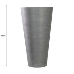 Decorative Large Modern Grey Round Planter 71cm