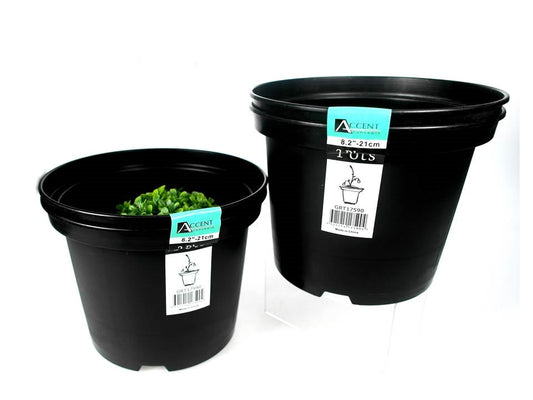 bulk 24 Medium Plastic Garden Planter Pots 4L 21cm