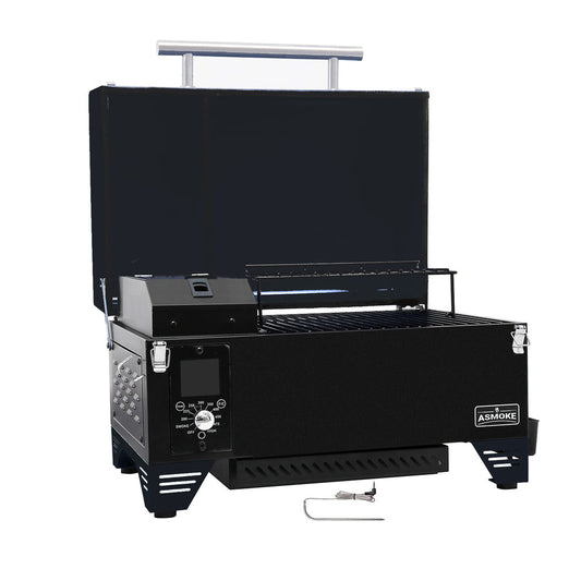 Asmoke AS350 Portable Wood Pellet Grill - Cyder Black