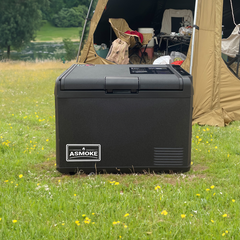 ASMOKE Premium Mini Fridge | 37L Compact Refrigerator with Roll-Bond Evaporator & Internal Light for Camping, RV & BBQ
