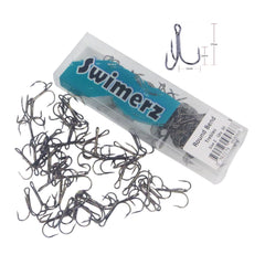 Swimerz Round Bend Trebles Size 2, 50 pack