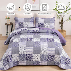 Harmonious Quilted bedspread and pillowcovers set: Perfect Balance of Style - Queen size