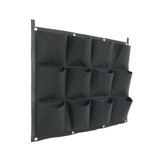24Pocket Vertical Garden Planter Wall Hanging Herbs Plant Seed Bag Home Decor AU