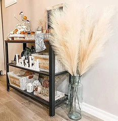 110CM Artificial Pampas Grass Large Tall Fluffy Faux Bulrush Reed Grass Bunch for Home Wedding Boho Decor (3PCS)