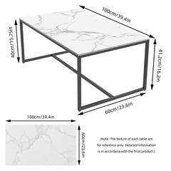 Elegant Heavy Duty Stone Coffee & Side Table