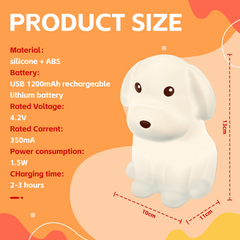 Squishy Dog Night Light