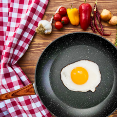 28cm PFOA Free Non-Stick Frypan with Wooden Look Handle