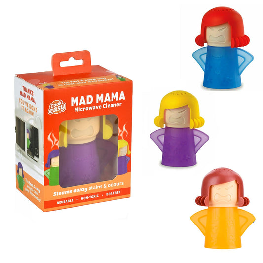 3 Pcs MAD MAMA Microwave Cleaner – BPA-Free Steam Cleaning (Assorted Colors)
