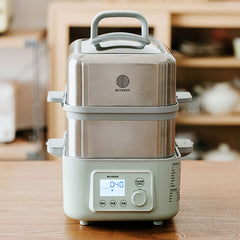BUYDEEM Double Tier 10L Electric One Touch Digital Multifunctional Food Steamer