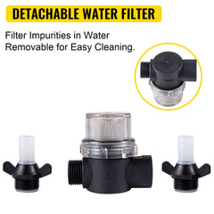 RV Water Pump 5.3 GPM 5.5 Gallons Per Minute 12V Water Pump Automatic 70 PSI Diaphragm Pump with 25 Foot Coiled Hose Washdown Pumps for Boats Caravan Rv Marine Yacht