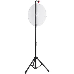 18 Inch Tabletop Color Prize Wheel with Folding Tripod Floor Stand 14 Slots Dry Erase