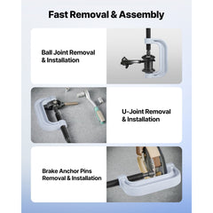Bearing Press Kit, 10+24 Pcs, 2 in 1 Ball Joint Press & Wheel Bearing Puller Kit, Race and Seal Driver Set with 13 Bushings, C-Frame and Sleeves, Heavy Duty Removal Installation Set with Case