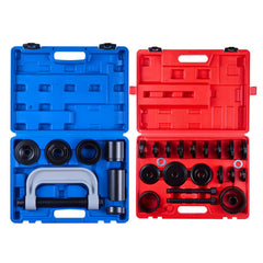 Bearing Press Kit, 10+24 Pcs, 2 in 1 Ball Joint Press & Wheel Bearing Puller Kit, Race and Seal Driver Set with 13 Bushings, C-Frame and Sleeves, Heavy Duty Removal Installation Set with Case