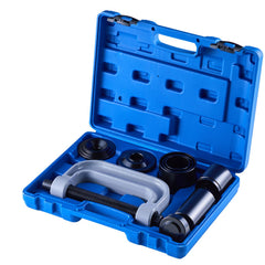 Bearing Press Kit, 10+24 Pcs, 2 in 1 Ball Joint Press & Wheel Bearing Puller Kit, Race and Seal Driver Set with 13 Bushings, C-Frame and Sleeves, Heavy Duty Removal Installation Set with Case