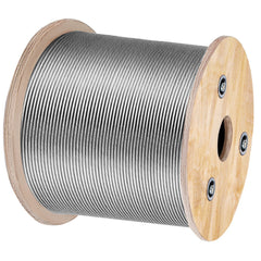 1/8 Stainless Steel Cable Railing 500ft, Wire Rope 316 Marine Grade, Braided Aircraft Cable 7x7 Strands Construction for Deck Rail Balusters Stair Handrail Porch Fence