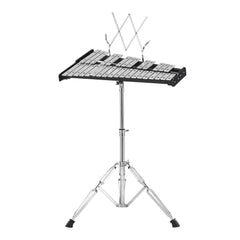 32 Note Glockenspiel Xylophone Bell Kit, Professional Percussion Instrument Set with Mallets, Drum Sticks, Music Stand, Adjustable Stand and Carrying Bag for Students & Adults
