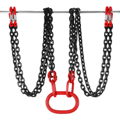 Chain Sling 5/16" X 10' Engine Lift Chain G80 Alloy Steel Engine Chain Hoist Lifts 3 Ton with 4 Leg Grab Hooks and Adjuster