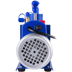 Vacuum Pump 4.8CFM 1/3HP Air Vacuum Pump HVAC A/C Air Refrigerant Rotary Vane Vacuum Pump Single Stage 4 Valve AC Manifold Gauge Set (4.8CFM1/3HP)
